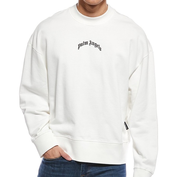 Palm Angels Other - Palm Angels White & Black Crewneck Sweatshirt Size Small